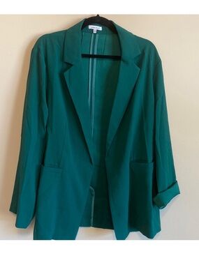 White Birch Blazer XL Hunter Green Workwear Minimalist NWOT